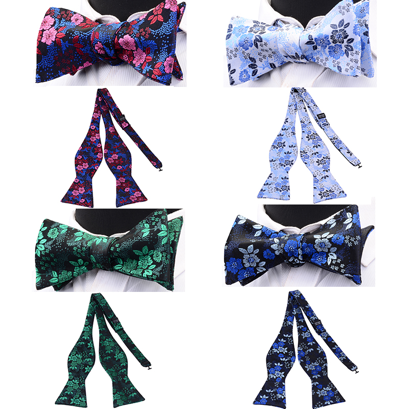 Silk Tie Striped - RBOCOTT Floral Selbst Krawatte Fliege männer