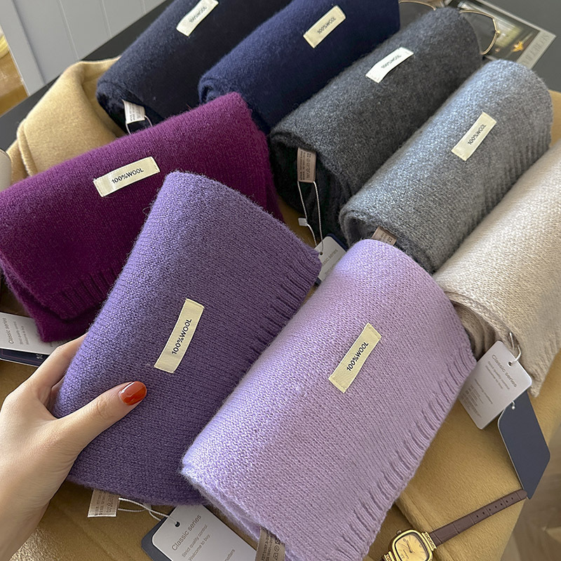 Muffler Men Wool - 48-Farben-Schal aus reiner Wolle, Herbst-Winter, hochwertig,